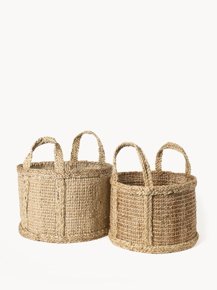 Bono Basket Natural | Braided Jute | KORISSA | Sorelle Rossi