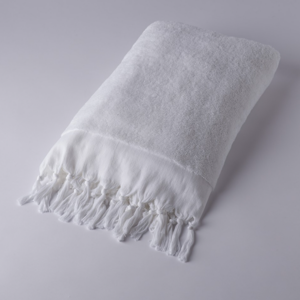 Plain Terry Bath Towel - White