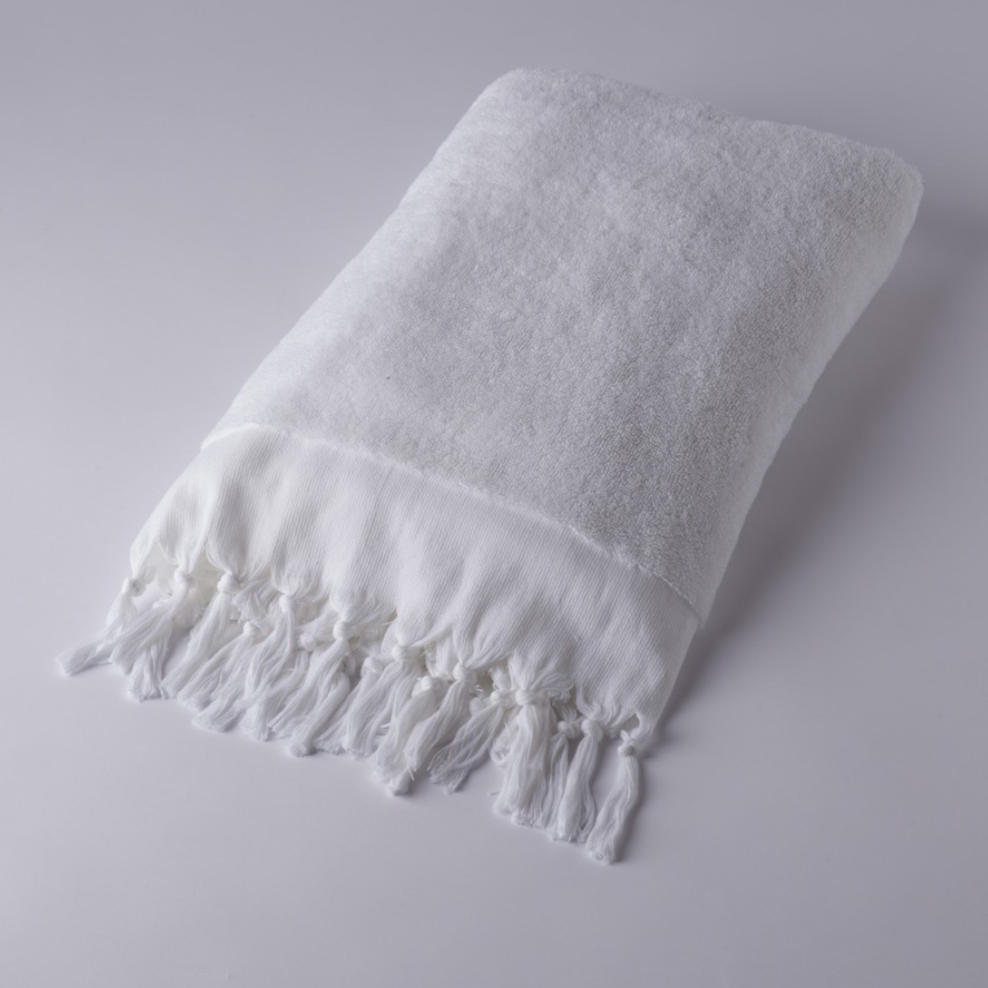 Plain Terry Bath Towel - White