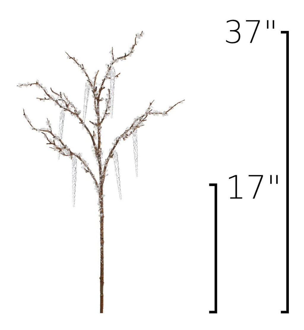 37" Iced Branch with Acrylic Icicles