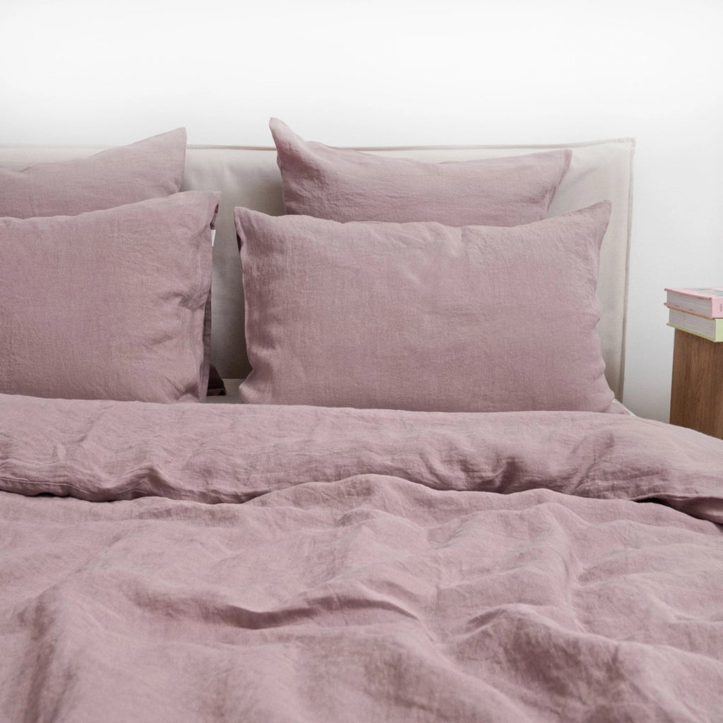 Ashes of Roses Linen Duvet Cover Set
