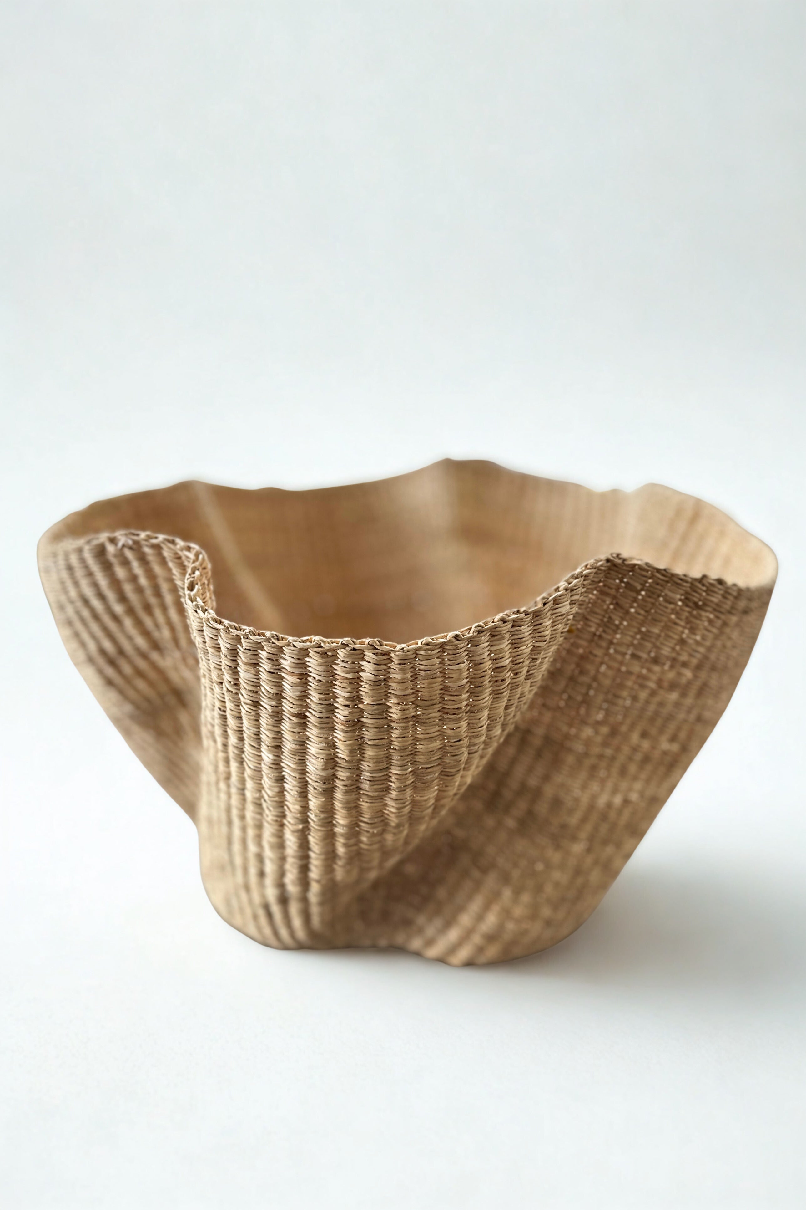 Woven basket on a white background
