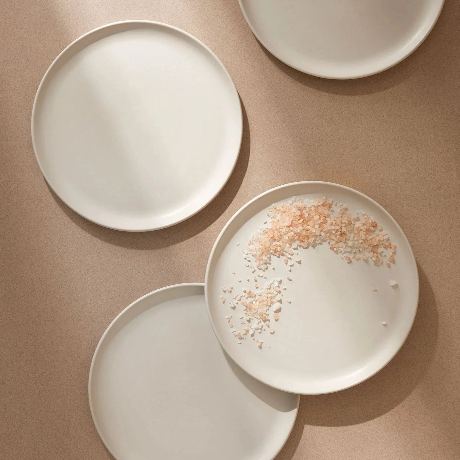 Handcrafted Dinner Plate – Matte White Ceramic (Tunisian)