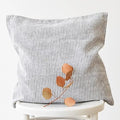 Thin Black Stripe Linen Cushion Cover | Set of 2