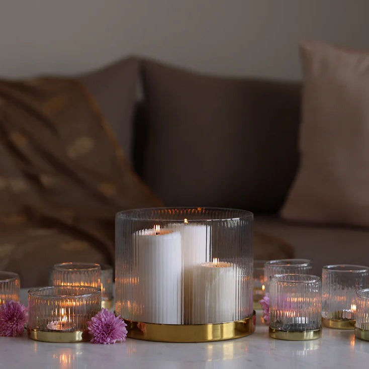 Fluted Glass Vase | Fleck | Sorelle Rossi