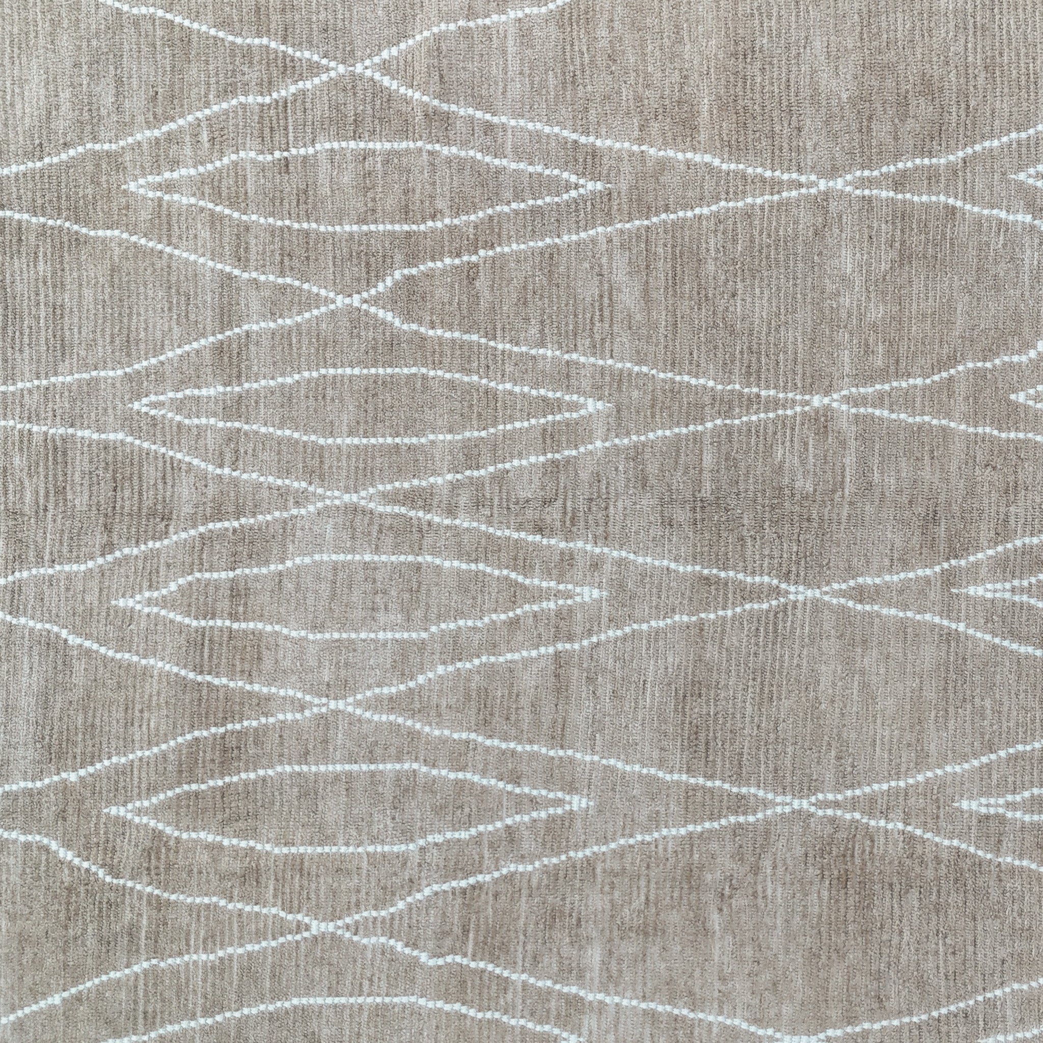 Handwoven Modern Tulu Rug 9'9" x 13'7" | Neutral Turkish Wool Area Rug