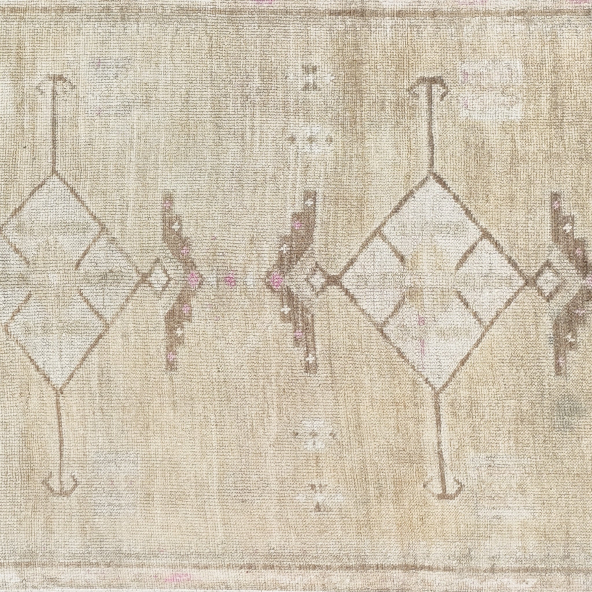 Handwoven Vintage Turkish Runner Rug 3'3" x 13'10" | One-of-a-Kind Neutral Wool Rug
