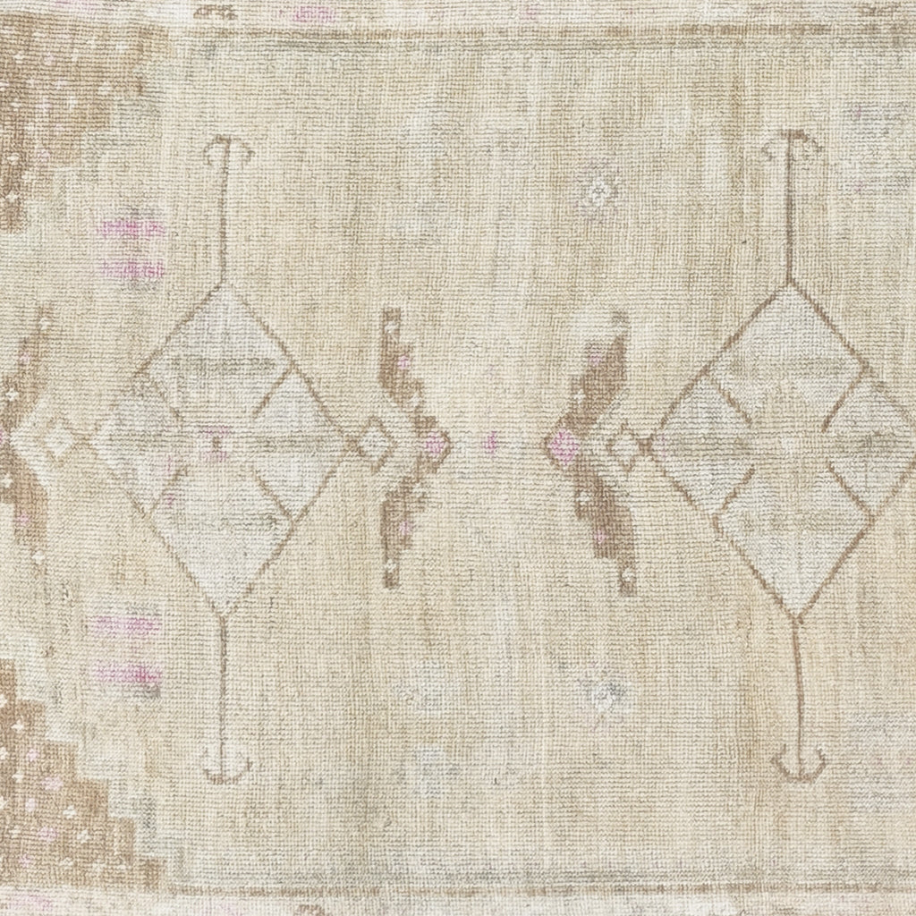 Handwoven Vintage Turkish Runner Rug 3'3" x 13'10" | One-of-a-Kind Neutral Wool Rug