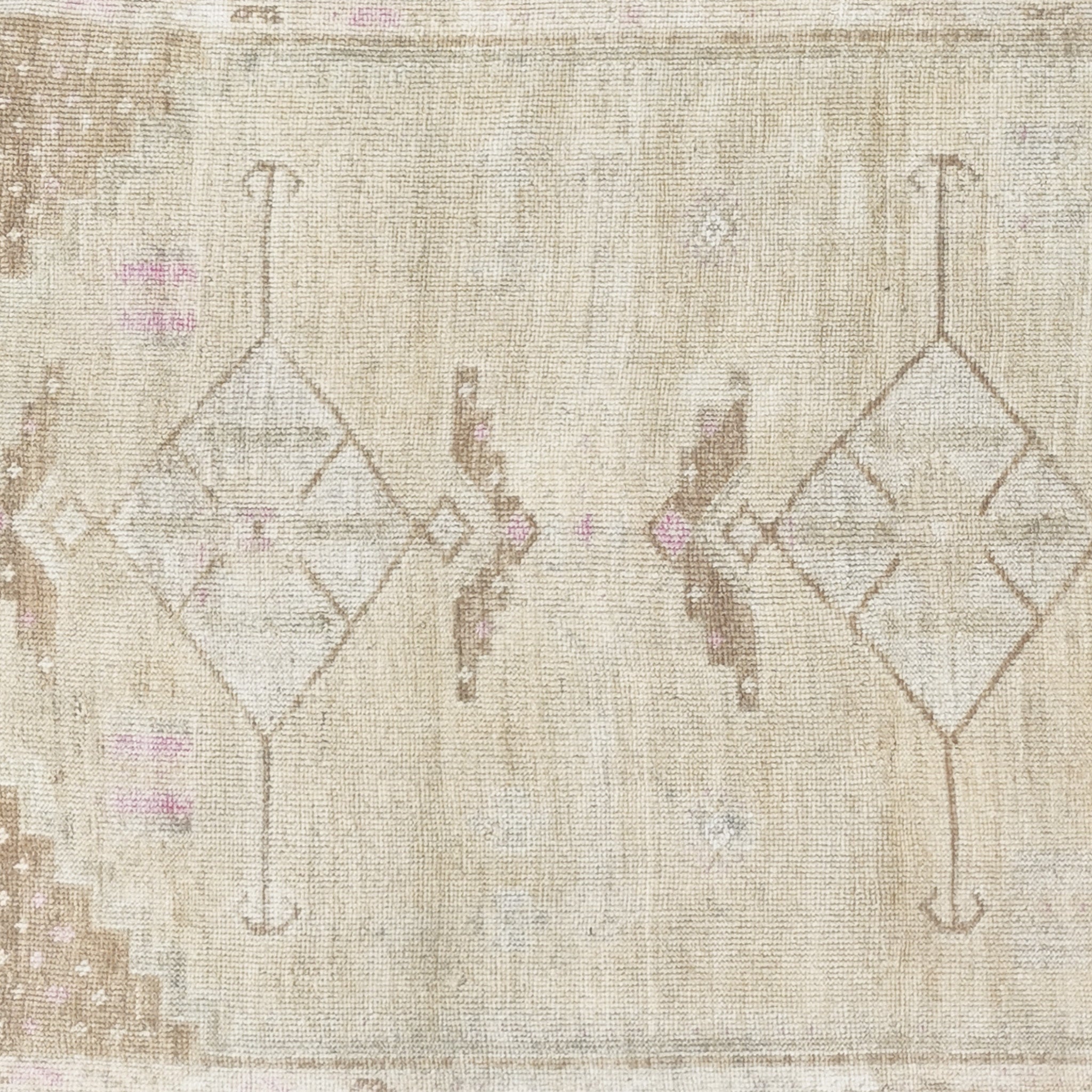 Handwoven Vintage Turkish Runner Rug 3'3" x 13'10" | One-of-a-Kind Neutral Wool Rug