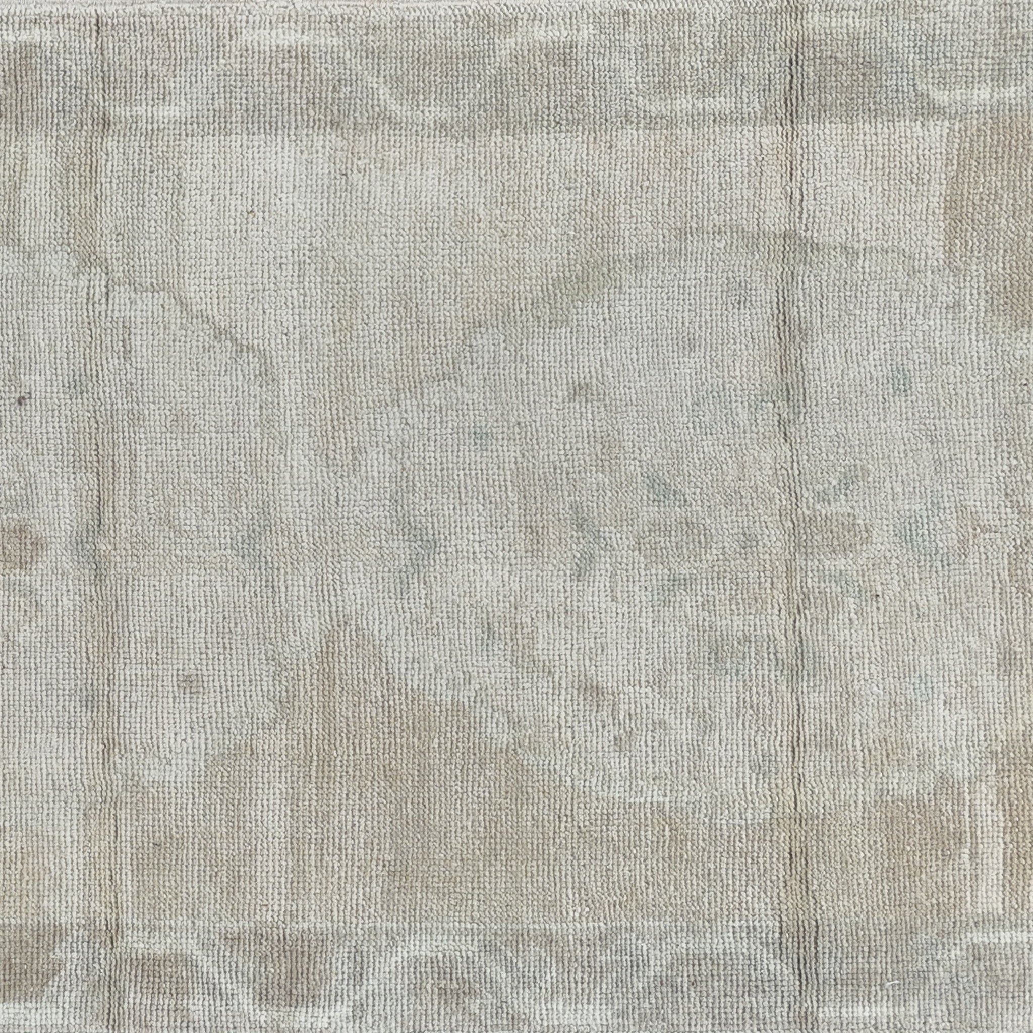 Handwoven Vintage Turkish Runner Rug 2'9" x 7'1" | Neutral Green Wool Rug