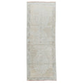 Handwoven Vintage Turkish Runner Rug 2'9" x 7'1" | Neutral Green Wool Rug