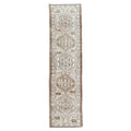 Handwoven Vintage Turkish Runner Rug 2'4" x 8'9" | One-of-a-Kind Neutral Wool Rug