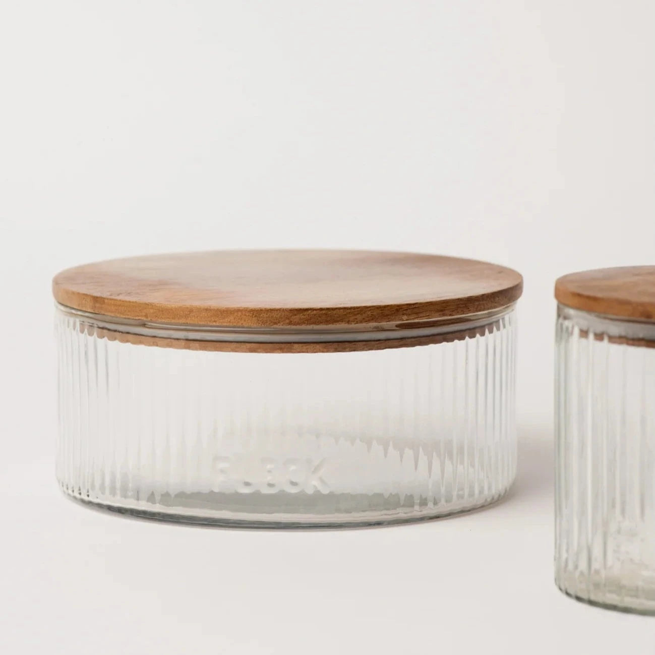 Handblown Fluted Glass Storage Jars – Set of 3 | Kitchen Organization | Sorelle Rossi