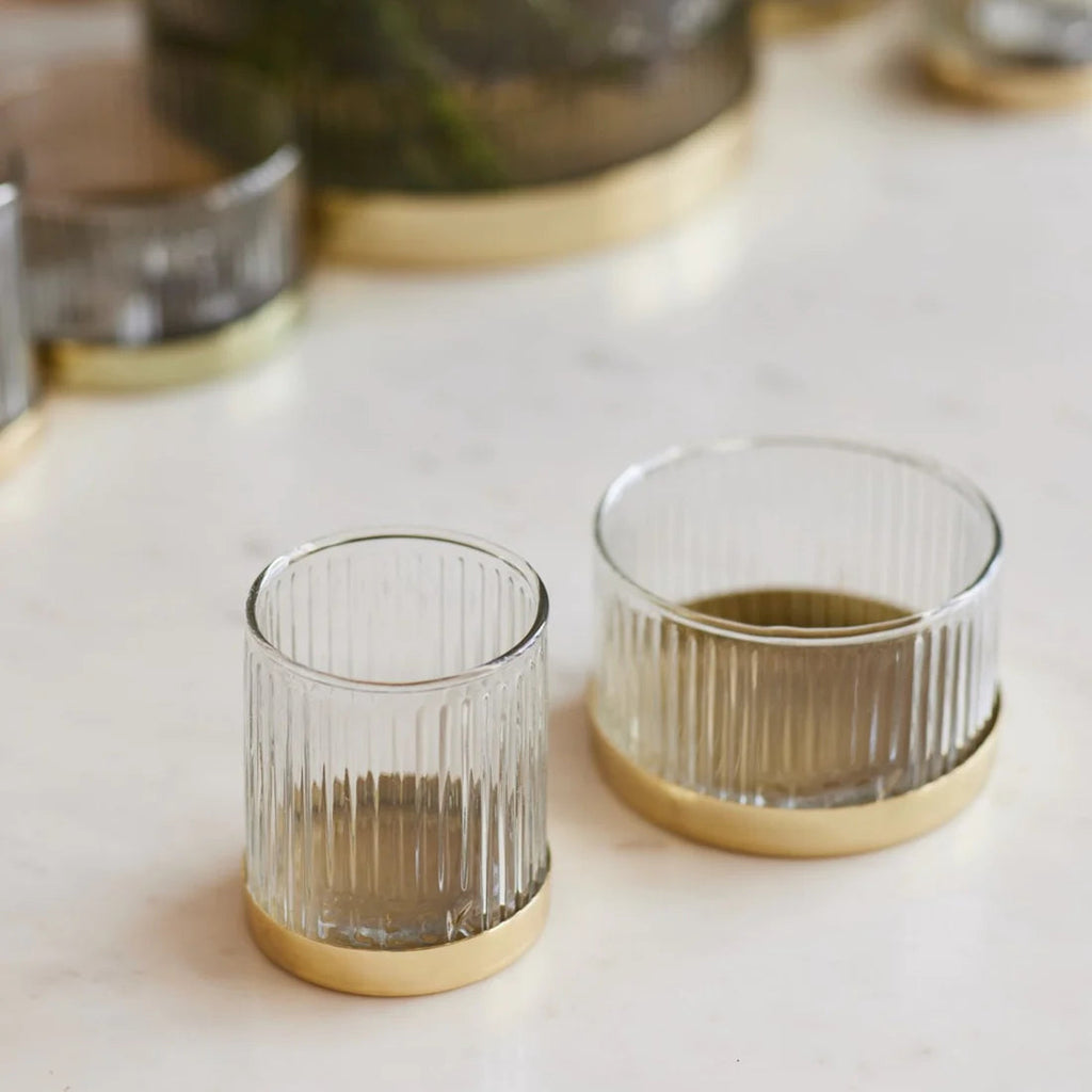 Fluted Glass Votive Set | Fleck | Sorelle Rossi Shoppe