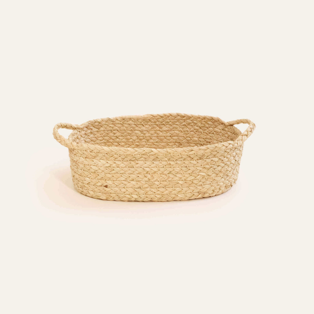 Raffia Nesting Trays – Set of 3 | Handwoven Serving Trays