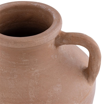 Norman Terracotta Vase with Handles | Rustic Clay Vessel for European Farmhouse Decor | Sorelle Rossi