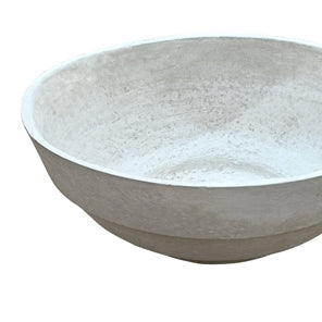 White Paper Mache Bowl | Handcrafted Decorative Bowl