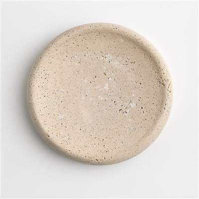 Travertine Tray – Round Stone Serving Tray