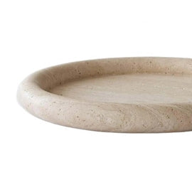Travertine Tray – Round Stone Serving Tray