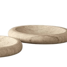 Travertine Tray – Round Stone Serving Tray