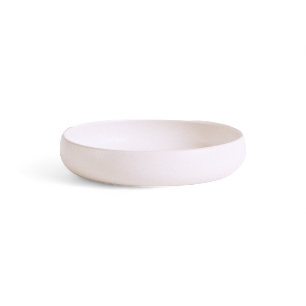 Handcrafted Pasta Bowl – Matte White Ceramic (Tunisian)