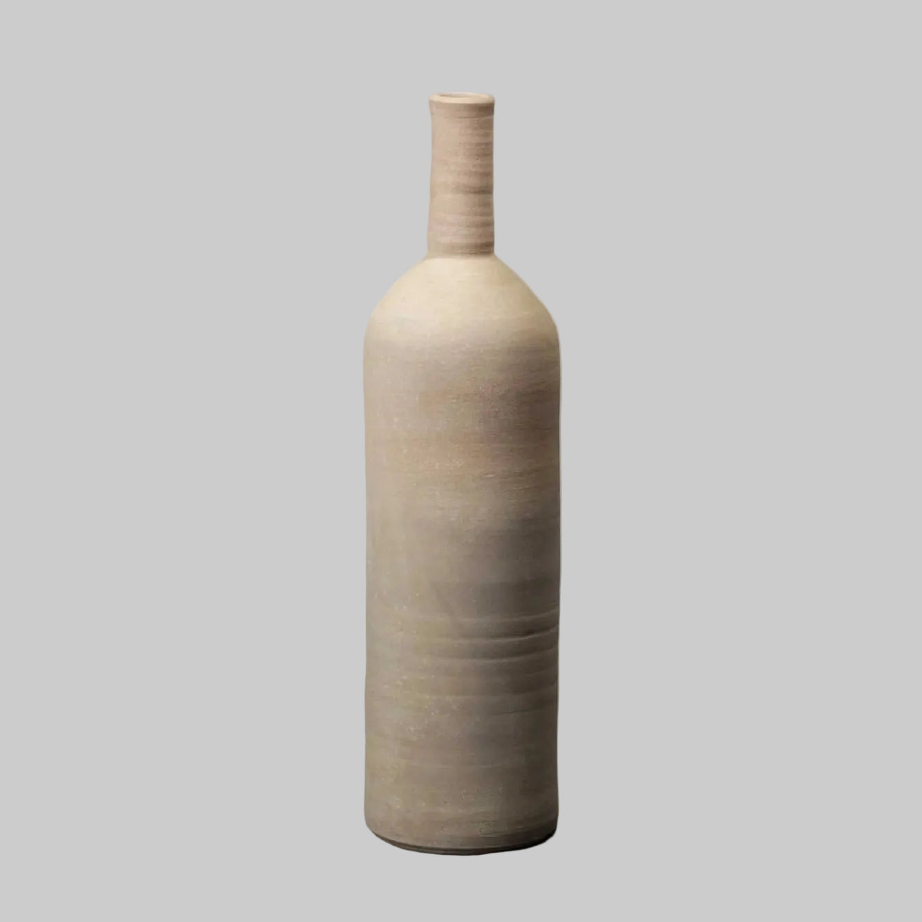 Tall White Amphora Terracotta Vase 23.6”H x 7.5”Dia – Slim Clay Floor Vase | Mediterranean Indoor Outdoor Planter