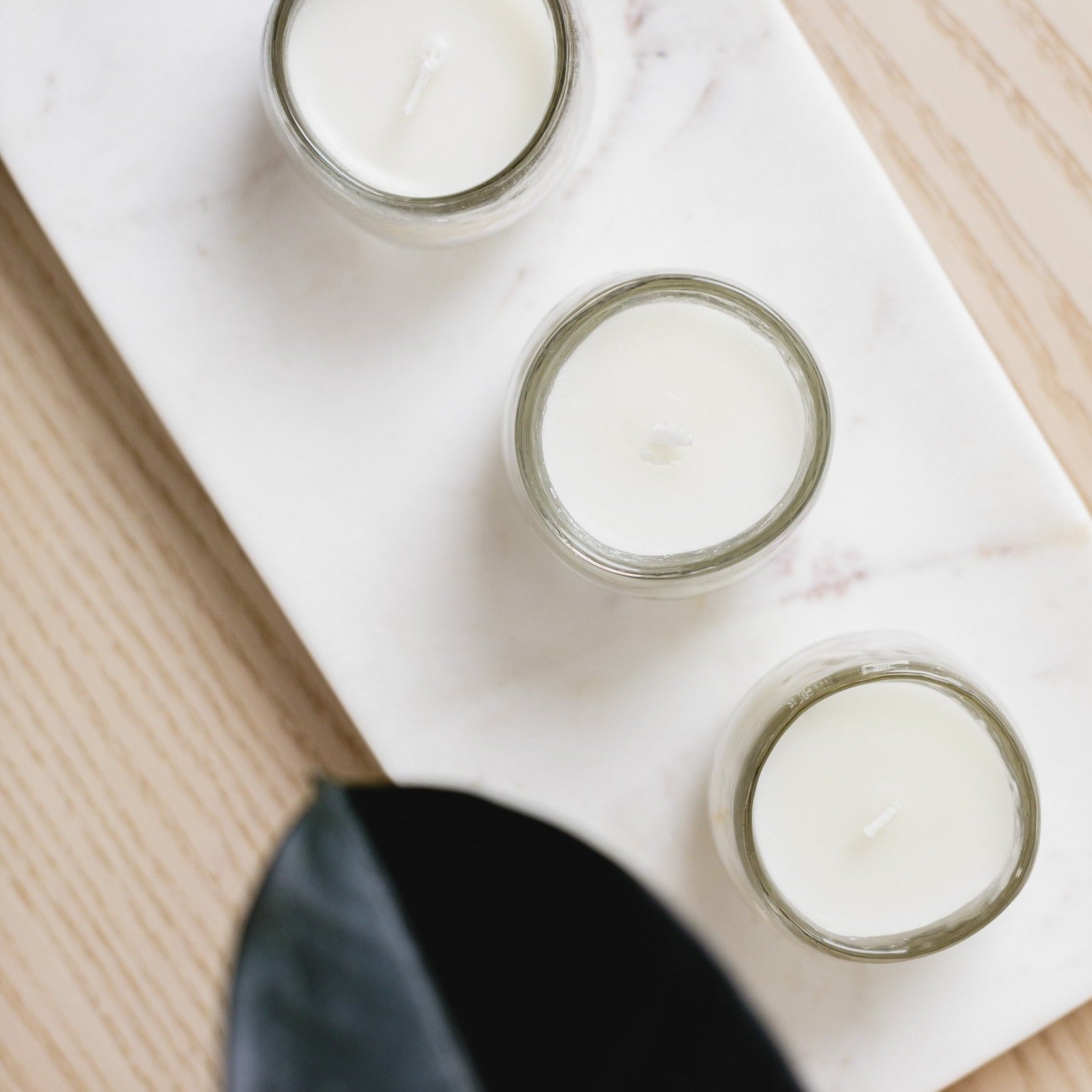 Hand-Poured Pebbled Votive Candles – Set of 3 | Textured Neutral Decorative Candles
