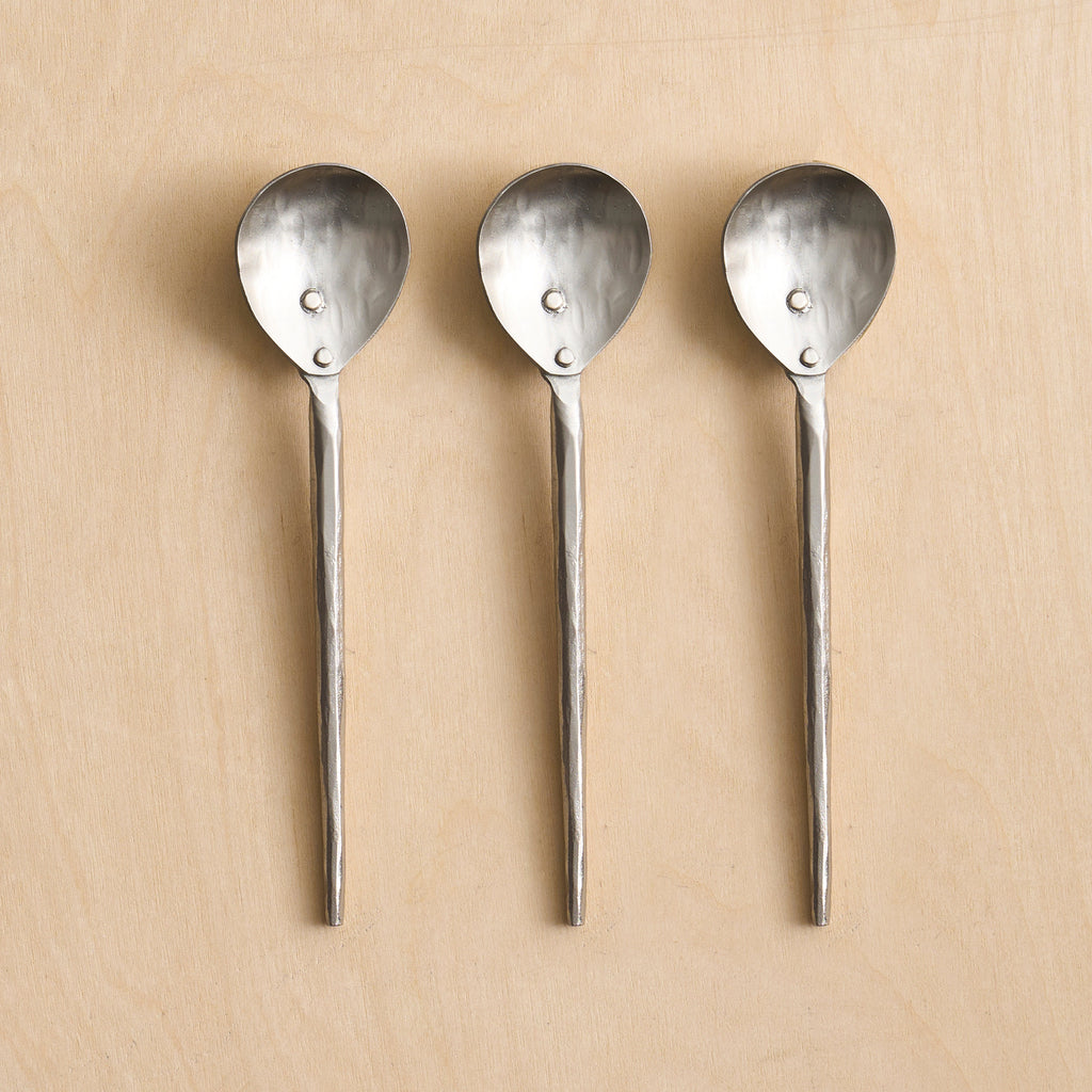 Pewter Spoons – Set of 3 | Small Serving Spoons