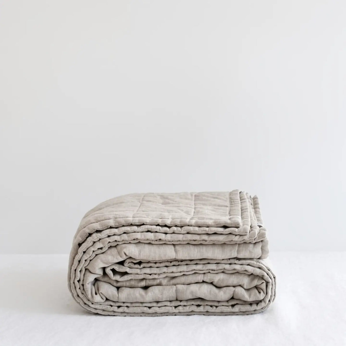 Melange Linen Quilted Blanket