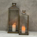 Small Iron & Glass Lantern, Clear | 20″ Tall