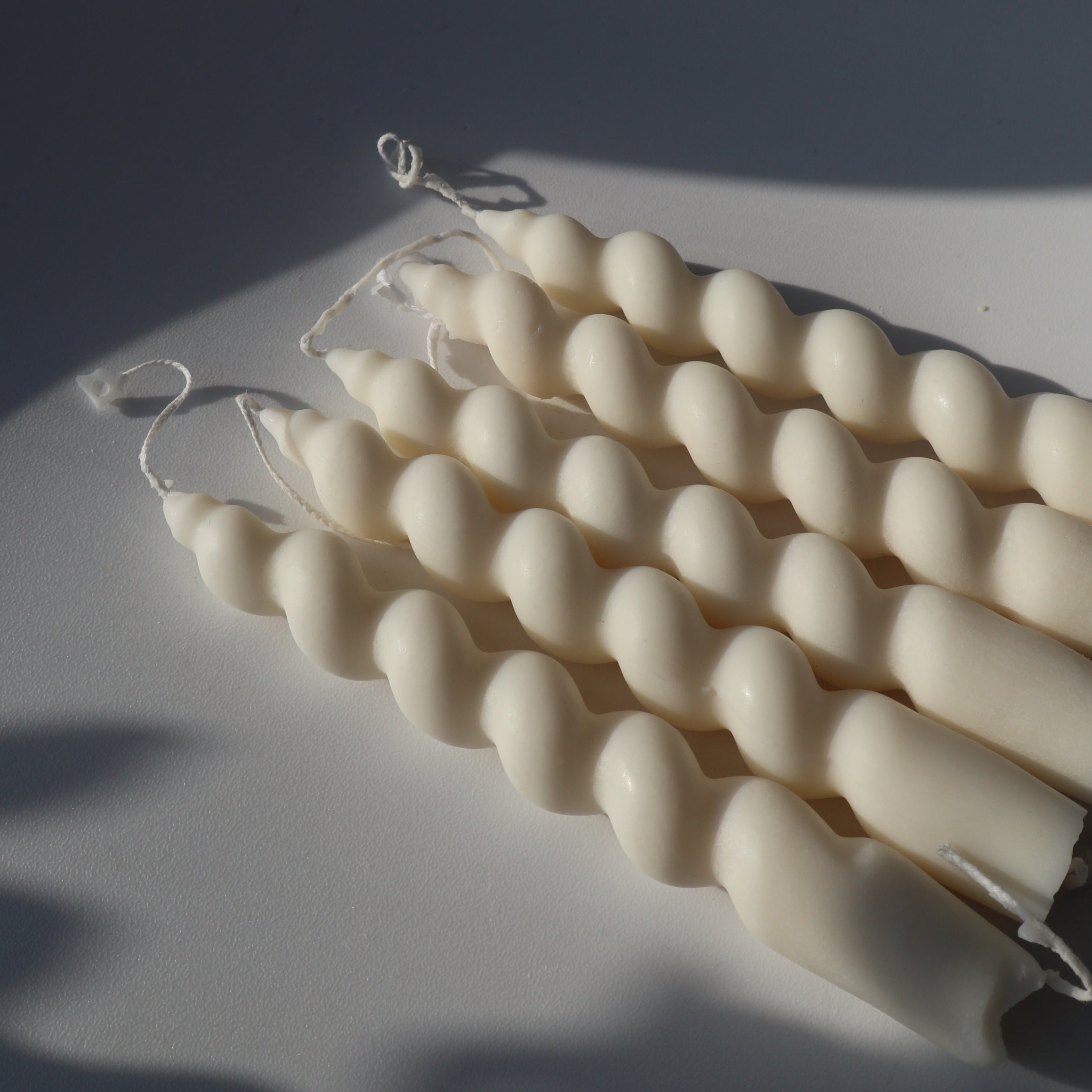 Twisted Taper Candles – Set of 2 | Handcrafted Soy Wax Decorative Spiral Candles