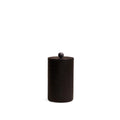 Black Carved Acacia Wood Canister with Marble Lid – Handcrafted Large Storage Container | Sorelle Rossi