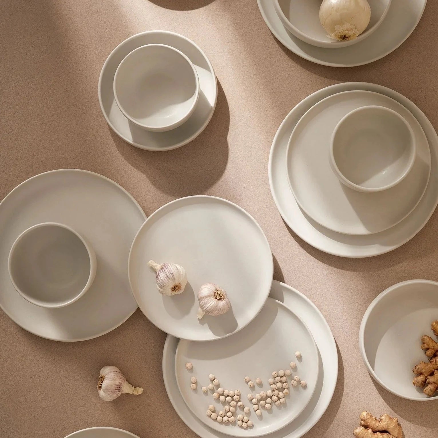Handcrafted Side Plate – Matte White Ceramic (Tunisian)