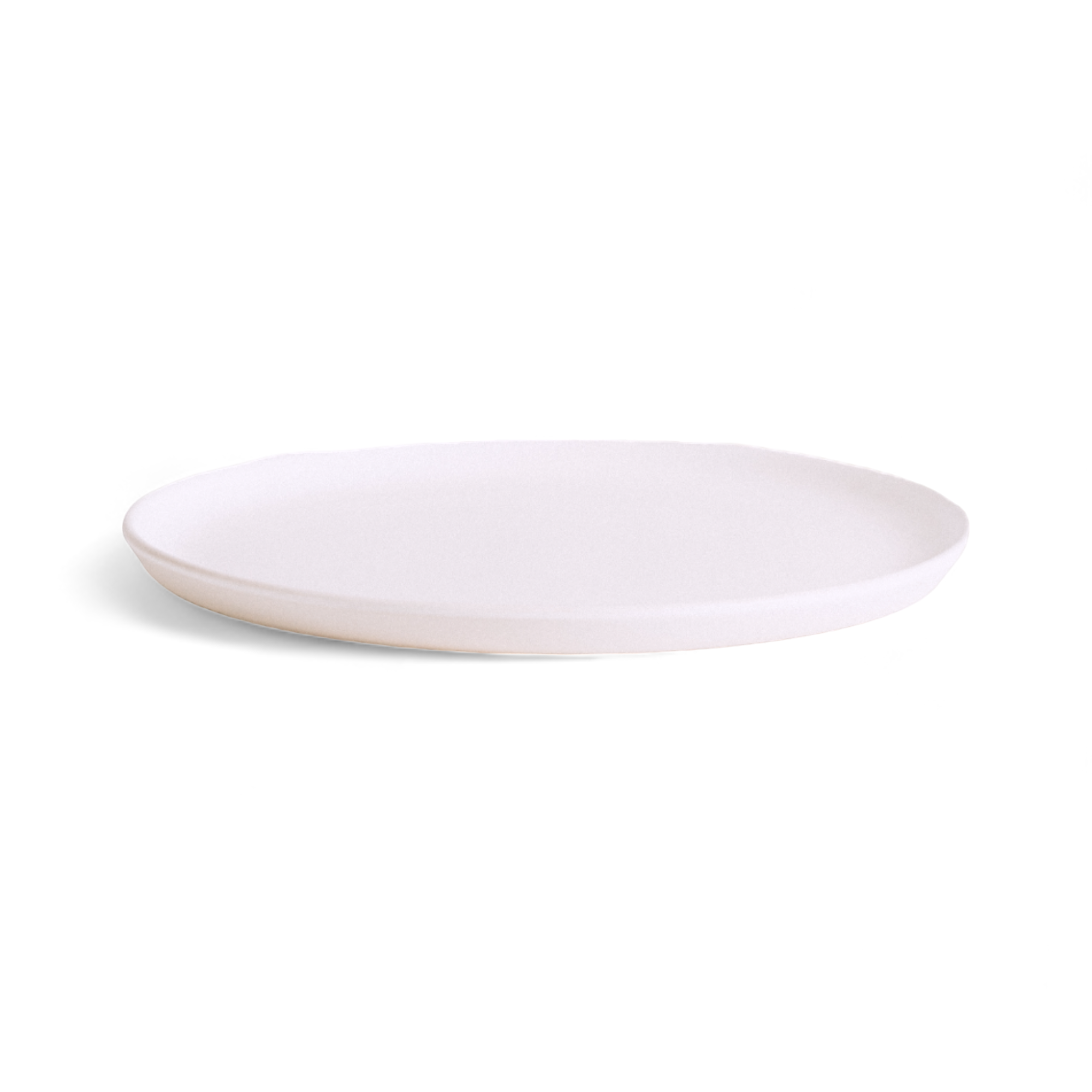 Handcrafted Dinner Plate – Matte White Ceramic (Tunisian)