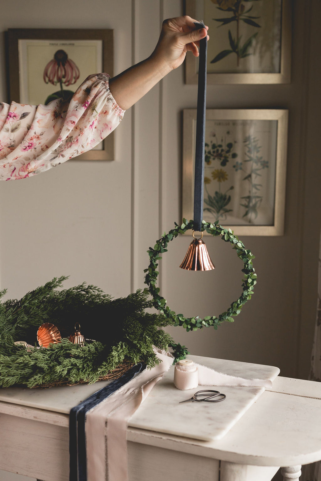 Vintage-Inspired Copper Bell Ornaments, Set of 2 or 4
