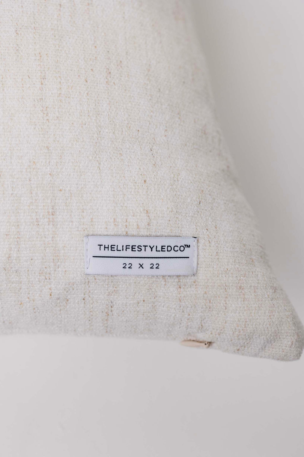 Whisper Slub Chenille Pillow in Bone with Down Insert – 2 Sizes