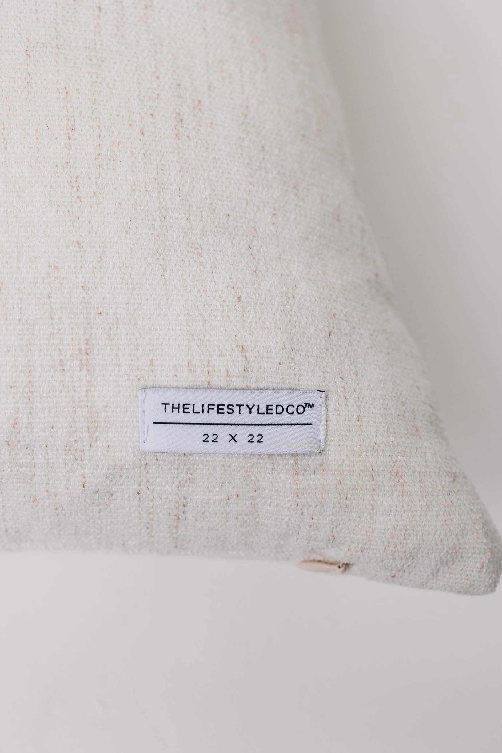 Whisper Slub Chenille Pillow in Bone with Down Insert – 2 Sizes