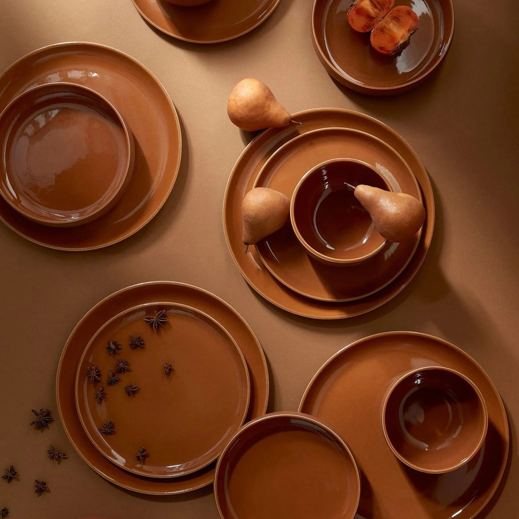 Tunisian Dinner Plate Terracotta | Gharyan Stoneware | Sorelle Rossi