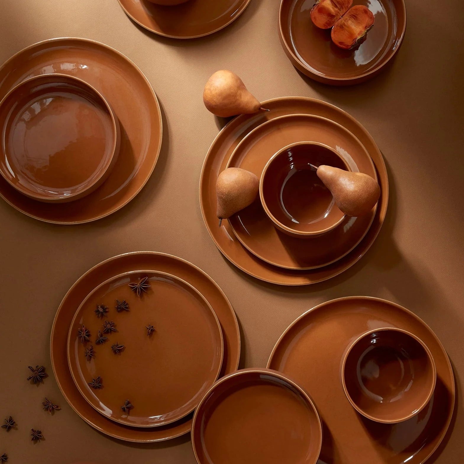 Tunisian Dinner Plate Terracotta | Gharyan Stoneware | Sorelle Rossi