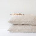 Natural Pinstripes Linen Pillowcases | Set of 2