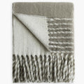 Bolzano Alpaca Blend Throw Blanket, Sage & Ivory, 50 x 70
