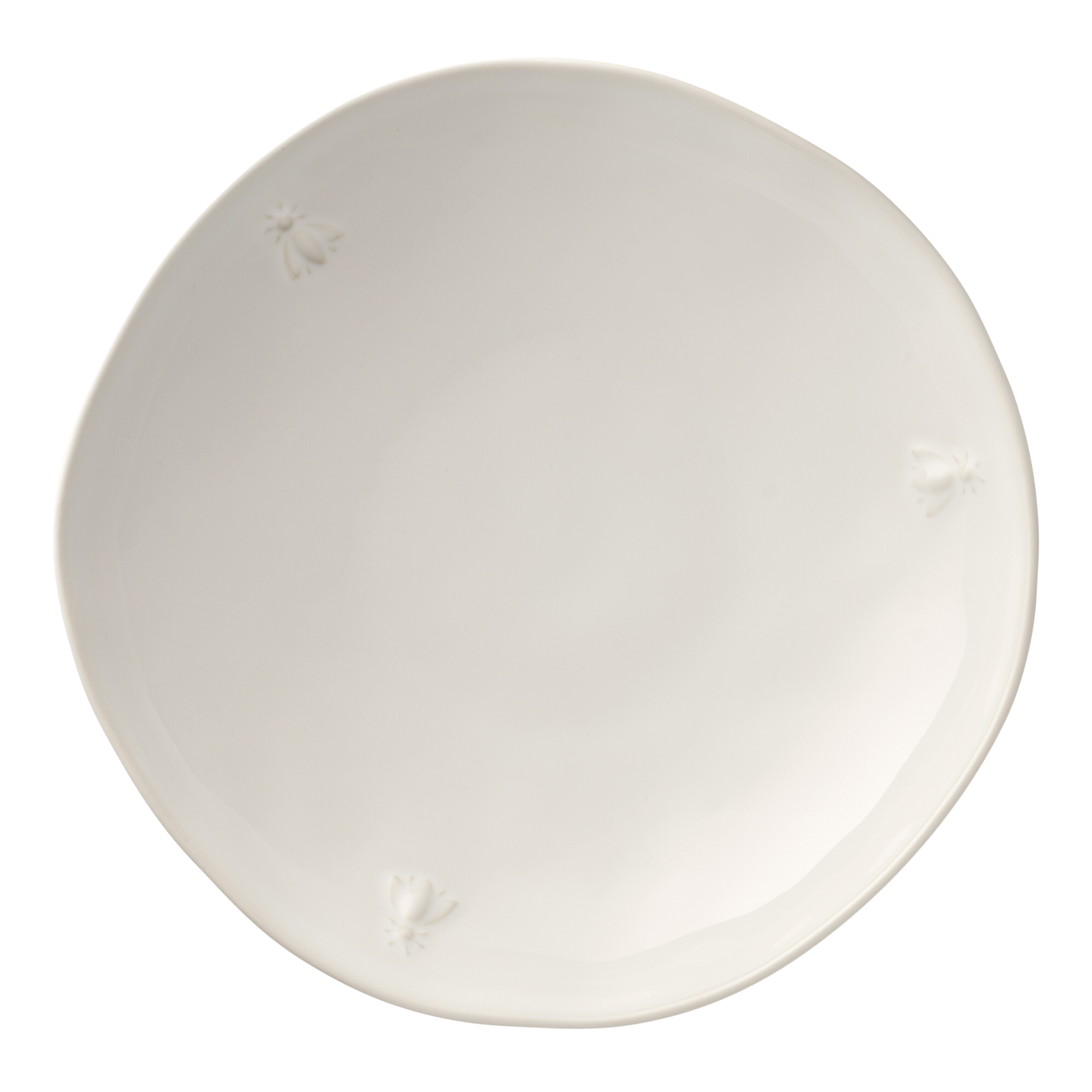Bee Ceramic Pasta Plate Ecru - 4pk