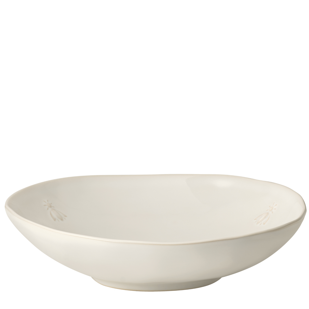 Bee Ceramic Pasta Plate Ecru - 4pk