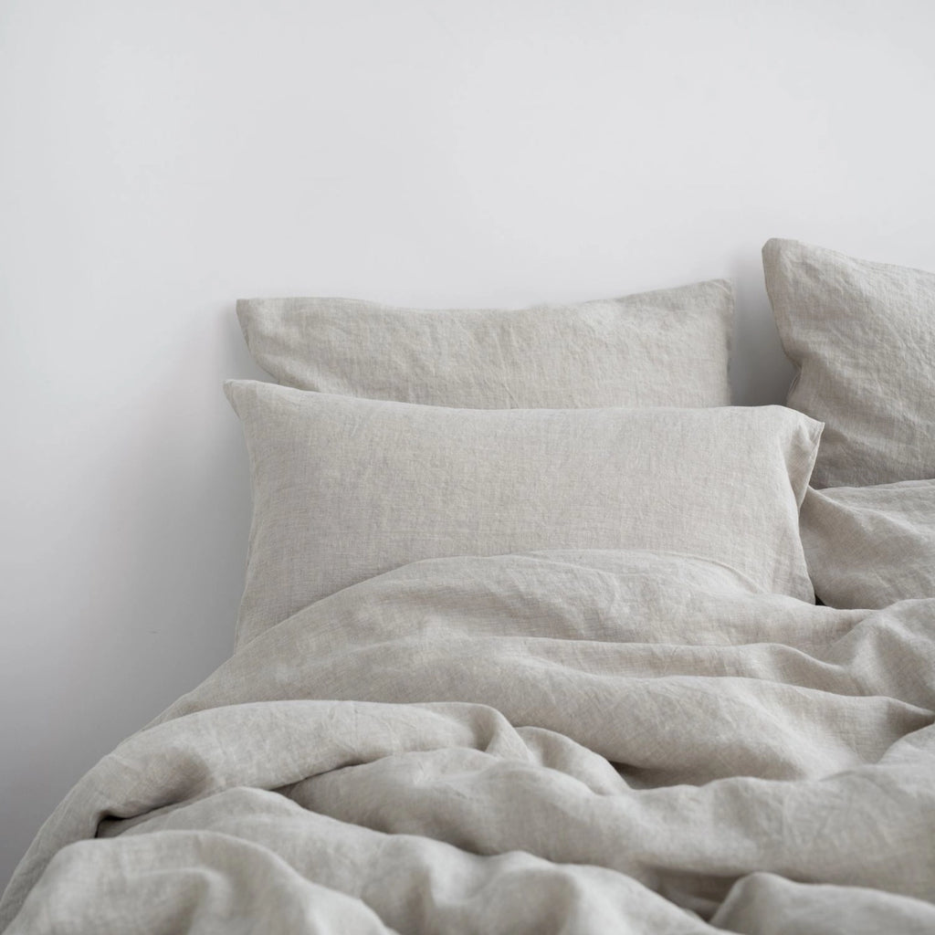 Melange Natural Linen Duvet Cover Set