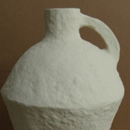 Paper Mache Vase – 18” Large Decorative Vase | Textured Neutral Floor Vase for Dried Stems & Home Decor