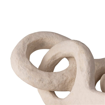 Paper Mâché Chain Link – Decorative Sculptural Object for Coffee Table Styling | Sorelle Rossi