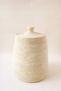 Avi Raffia Lidded Basket | Handwoven | Rwanda | Sorelle Rossi