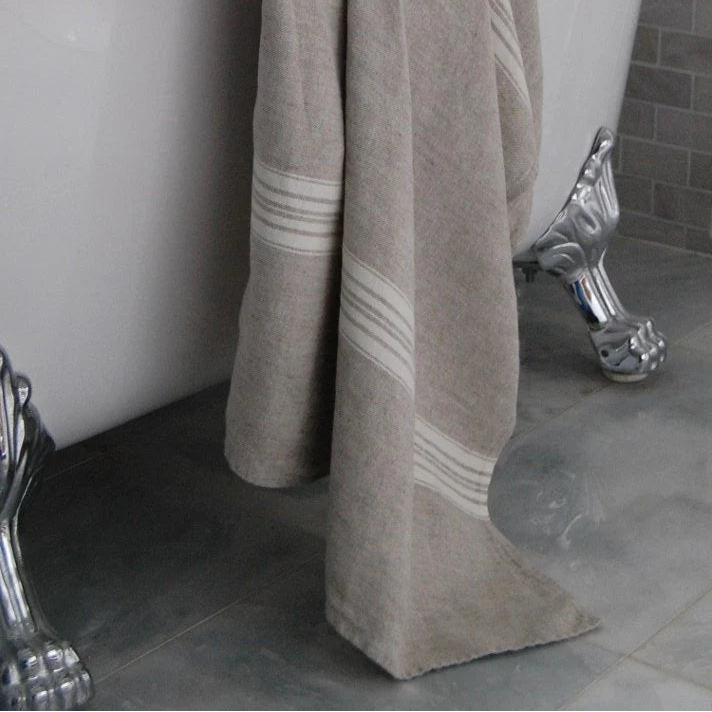 Stone-Washed Linen Bath Towel | Luxury Soft European Linen Bath Towel (Maison Collection)