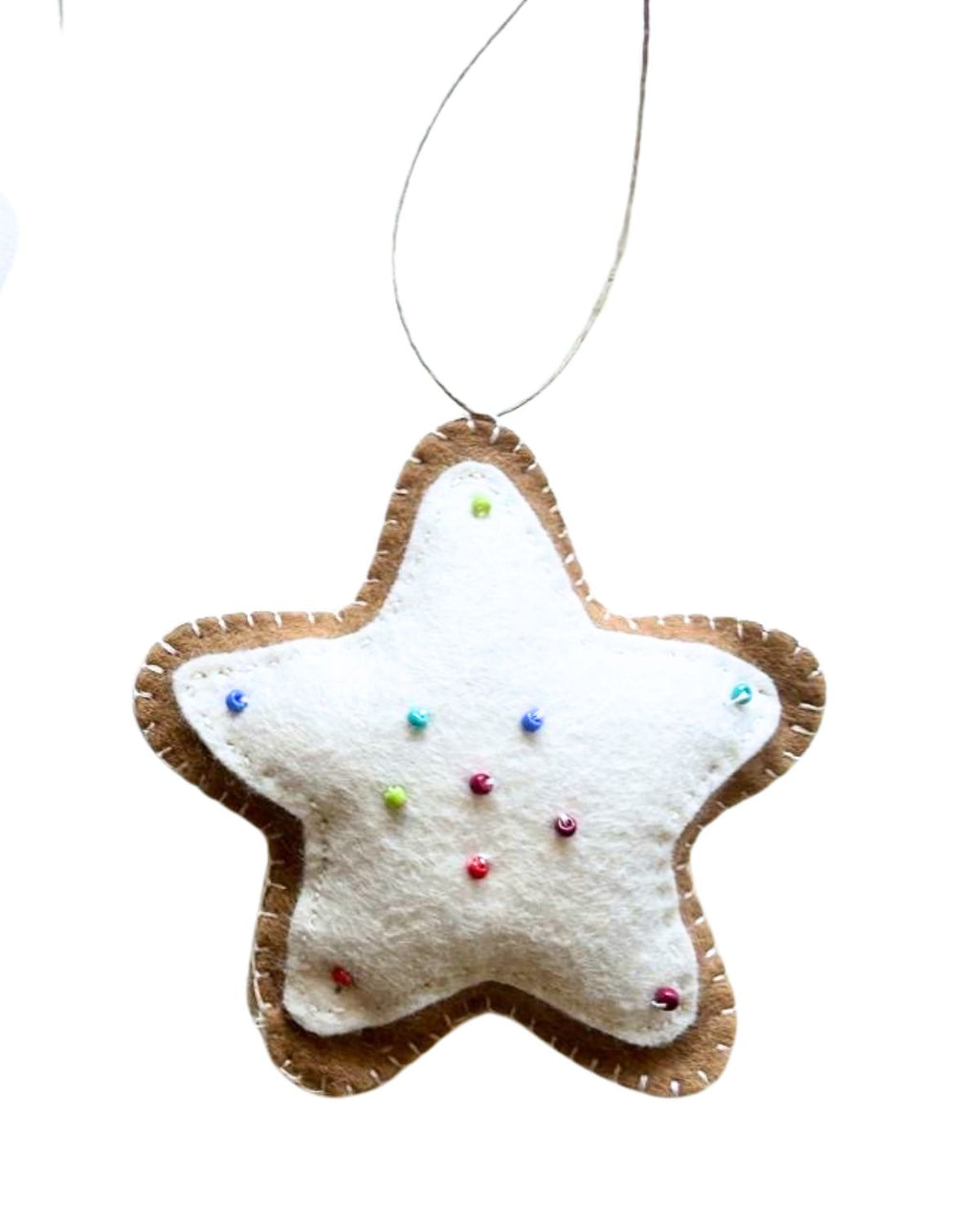 Felt Christmas Cookie Ornaments, Set of 3