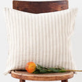 Natural White Stripes Linen Pillow Covers | Set of 2